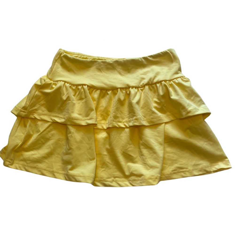 Butter Yellow Ruffle Skirt